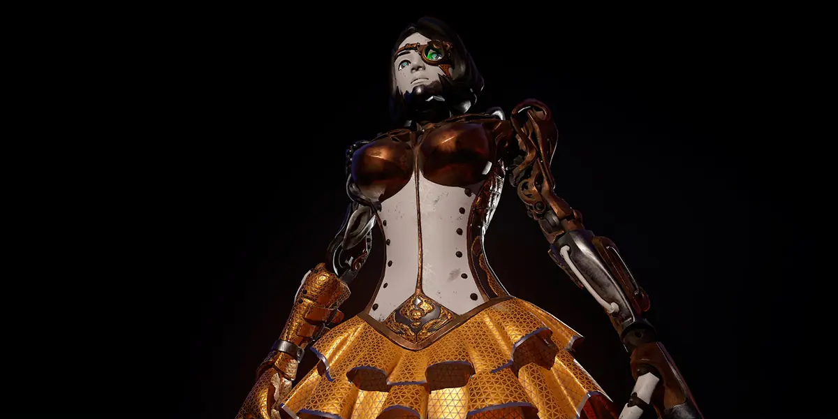 3D character modeling: final rendering stage